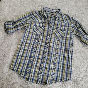 Red Snap Button-Up Shirt